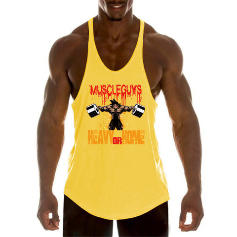 Workout Bodybuilding Sports Brand Gym Mens Back Tank Top Muscle Fashion Sleeveless Shirt Stringer Clothing Singlets Fitness Vest ► Photo 1/6