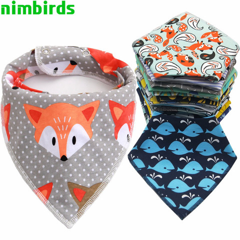 Baby Bibs Triangle scarf Cotton Cartoon Child Baberos Bandana Bib Babador Dribble Bibs Newborn Slabber Absorbent Cloth Bib ► Photo 1/6