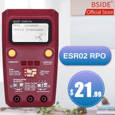BSIDE ESR02PRO Digital Transistor SMD Components Tester Diode Triode Capacitance Inductance Multimeter Meter ► Photo 1/6