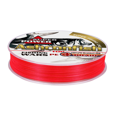 Braided fishing line pe 100M 300M color never come off red 4 Strands thread fishing cord 2-100LBS 0.06-0.55mm super rope sea ► Photo 1/5