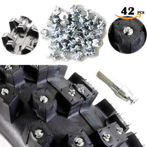 42pcs Tyre Spikes for Shoes Boots Gripping Spikes for fatbike  Moutain Vehicel studs screw in Tire Stud Tungsten Tipped Fishing ► Photo 1/6