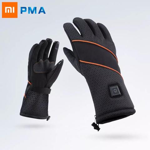 Xiaomi PMA Thermal Electric battery Heated Gloves Winter Skiing Motorcycle Gloves Unisex Black Hands Warmer Touchscreen ► Photo 1/6