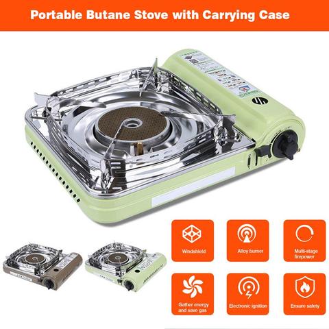 Butane Gas Stove Portable Windproof Butane Countertop Range with Carrying Case for Outdoor Camping Gas Stove Burner ► Photo 1/6