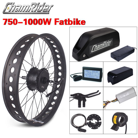 Snow Bike Electric Wheel 52V 1000W Fat Bike Kit 48V 750W Electric Bike Conversion kit 4.0 Wheel ebike kit MXUS XF15Fat Hub Motor ► Photo 1/6