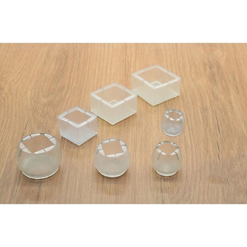 Furniture Legs Silicone Thickened Transparent Caps CoversTable Chair Sofa Foot Protector 6/16pcs ► Photo 1/5