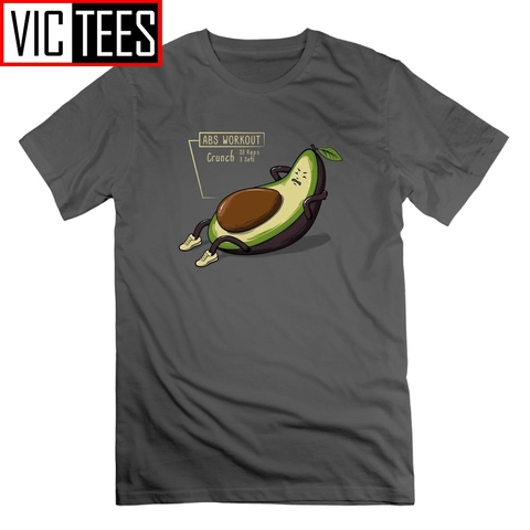 Avocado Abs Workout Tees Short Sleeves Men T Shirts Crewneck Casual Men's Funny Tops Pure Cotton Party T-Shirt ► Photo 1/3