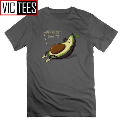 Avocado Abs Workout Tees Short Sleeves Men T Shirts Crewneck Casual Men's Funny Tops Pure Cotton Party T-Shirt ► Photo 1/3
