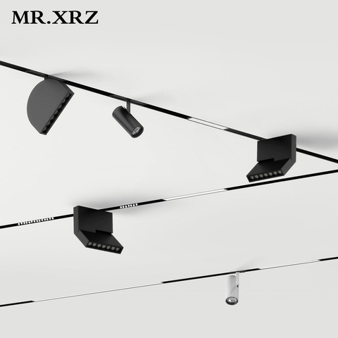 MR.XRZ LED Recessed Magnet Track Lights DC 24V 8W 10W 14W 28W Led Lamps Magnetic Rail Ceiling System For Indoor Track Lighting ► Photo 1/6