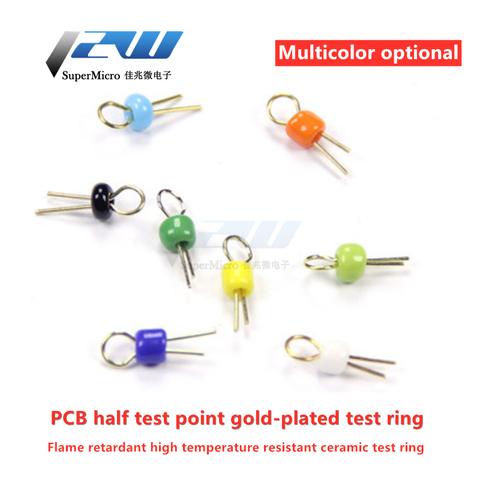 20pcs PCB board, bead test points, gold plated ceramic circuit needle test ring, needle test points, white, blue, PCB test point ► Photo 1/6