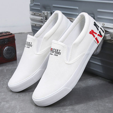 2022 Spring New Men's Shoes Plus Size 39-47 Casual Sneakers White Canvas Shoes Boys Sport Sneakers Comfortable Men Loafers ► Photo 1/6