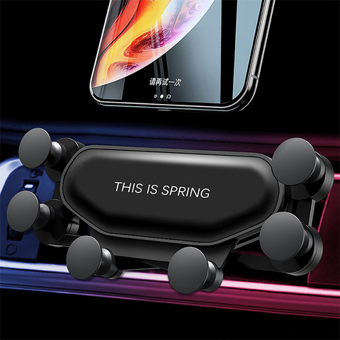 Car Phone Holder Universal Gravity Air Vent Mount Clip Support Smartphone  For iPhone 11 Max Pro XS MAX  Suporte Celular Carro ► Photo 1/6