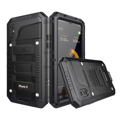 Doom Armor IP68 Waterproof Shockproof Heavy Duty Hybrid Tough Rugged Metal Case for iPhone X 8 7 6 6s Plus 5S XR XS Max cover ► Photo 1/6