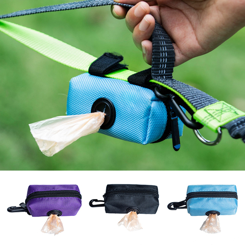 Pet Dog Poop Bag Holder Leash Attachment  Adjustable Mini Travel Garbage Bag Dogs Waste Poop Bags Dispenser Pet Cleaning Tools ► Photo 1/6