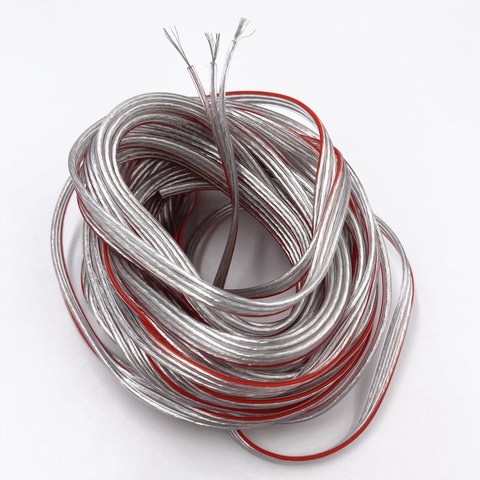 50M 24-awg Chassis fan wires 3PIN semi-finished line transparent bonding wire  Extension cord 0.2mm2 white red parellel cable ► Photo 1/6