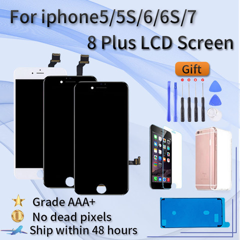 LCD Display For iPhone 5 5C 5S 6 6S 7 8 Plus LCD screen assembly, For iphone 7G 7Plus 8G 8Plus Display,3D Touch Screen Digitizer ► Photo 1/5
