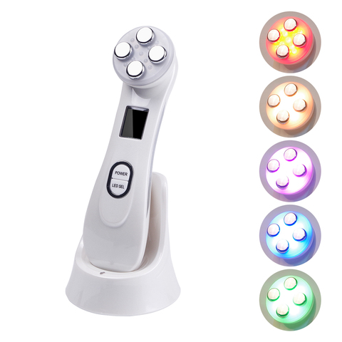 Face Skin EMS Mesotherapy Electroporation RF Radio Frequency Facial LED Photon Skin Care Device Face Lift Tighten Beauty Machine ► Photo 1/6