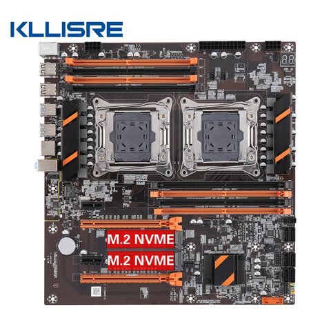 Kllisre X99 dual CPU motherboard LGA 2011 v3 E-ATX USB3.0 SATA3 with dual Xeon processor with dual M.2 slot ► Photo 1/5