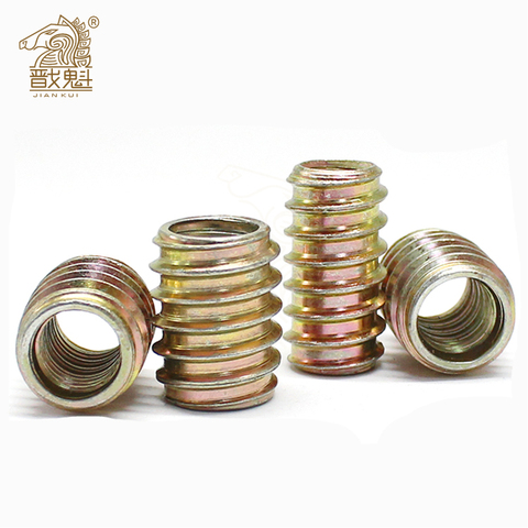 M4 M5 M6 M8 M10 Furniture Pass-through Drive Unhead Threaded Nut Color Zinc Plated Carbon Steel Wood Insert Nuts ► Photo 1/4