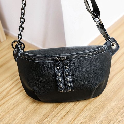 High Quality First layer cowhide Women Handbag 100% Genuine Leather Ladies Shoulder Bag Designer Chain Female Messenger Tote Bag ► Photo 1/6