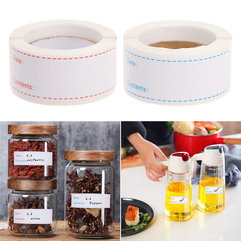 125 Labels/Roll Self Adhesive Food Storage Label Refrigerator Food Mark Label Removable Waterproof Container Jar Stickers ► Photo 1/6