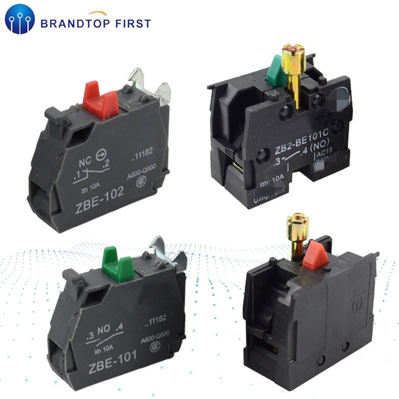 ZB2/XB2-BE101C 102C NO NC Pushbutton Joystick Hoist Crane Switch Contact Block 
