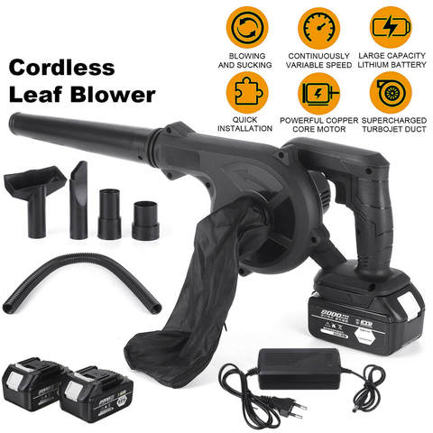 2 In 1 Cordless Electric Air Blower & Suction Handheld Leaf Computer Dust Collector Cleaner Power Tool With 18V Battery ► Photo 1/6