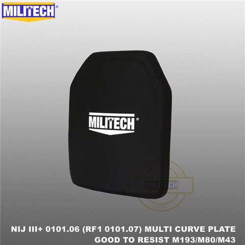 MILITECH 10x12 Inches 100% PE NIJ level III+ Bulletproof Plate NIJ 3 Plus 3+ Pure PE Ballistic Panel M80 & AK47 Body Armor Panel ► Photo 1/1