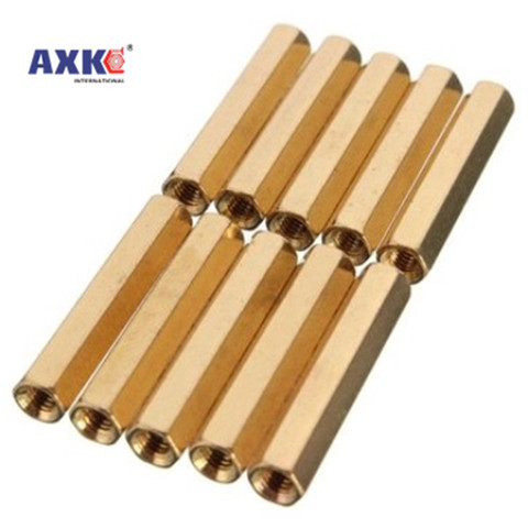 10/50pc Solid Brass Copper M2 M2.5 M3 M4 Hex Standoff Hexagon Pillar M-F F-F Male-Female Female Spacer for PCB Board Motherboard ► Photo 1/6