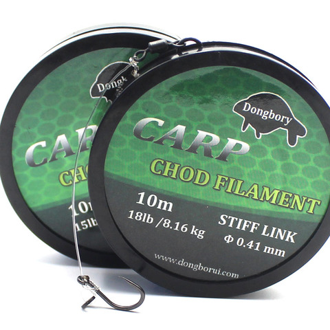 10m Carp Fishing Line Chod Filament Choddy Rigs Hook Link for Carp Chod Rig 15lb 18lb 20lb 25lb Clear Stiff ► Photo 1/6