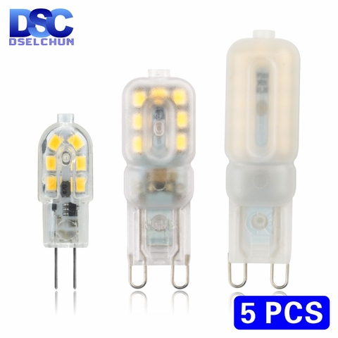 5pcs/lot LED Bulb 3W 5W G4 G9 Light Bulb AC 220V DC 12V LED Lamp SMD2835 Spotlight Chandelier Lighting Replace Halogen Lamps ► Photo 1/6