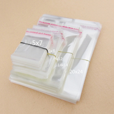 100pcs/lot 11 Size Transparent Cookie Packaging Bags Self-adhesive Plastic Biscuit Bag Wedding Candy Bags BOPP/Poly Bags ► Photo 1/6