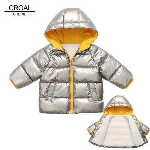 CROAL CHERIE Children's Parkas Kids Winter Jacket For Girl Boys Winter Coat Warm Thick Velvet Hooded Baby Coats Outerwear ► Photo 1/6