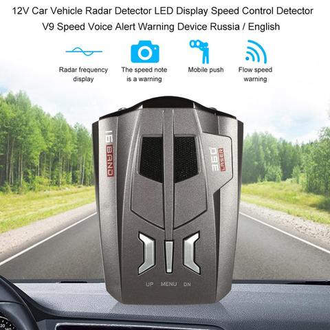 Car Vehicle Radars Detector LED Display Speed Control Voice Alert Warning Device English/Russian voice warning ► Photo 1/6