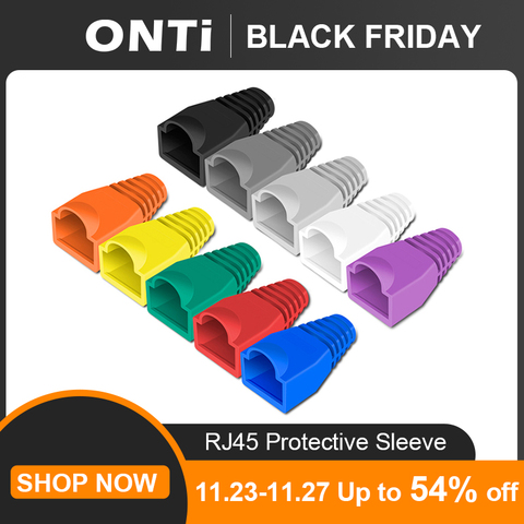 ONTi RJ-45 CAT6 CAT5e Adapter Cap Ethernet Network Cable Connector Plugs RJ45 Caps Cat 5 CAT6 Protective Sleeve Multicolour ► Photo 1/6