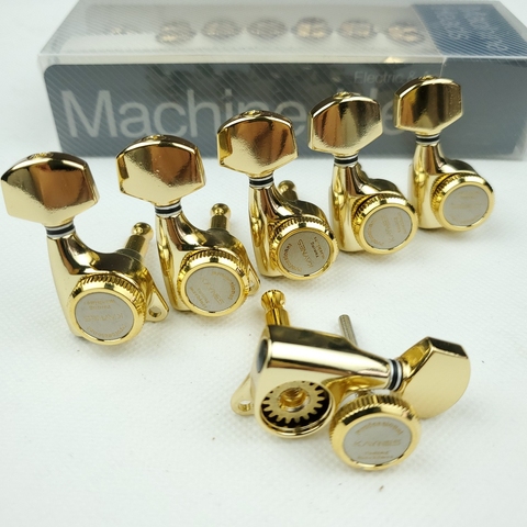 1 Set Guitar Locking Tuners Electric Guitar Machine Heads Tuners Lock String Tuning Pegs Gold 【Made in Korea】 ► Photo 1/6