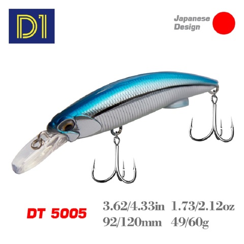 D1 Heavy Sinking Minnow 92mm 49g 110mm 60g Fishing Lure 2022 Trout Hard Bait Lures DT5005 Isca Artificial Rough Trial Blazin ► Photo 1/5