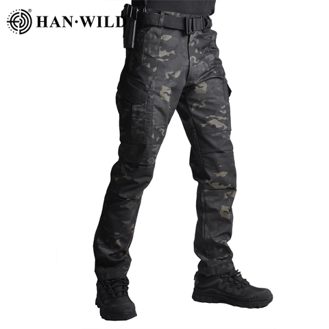 HAN WILD Tactical Pants Camouflage Military Casual Combat Army Cargo Joggers Hiking Pants Water Repellent Ripstop 4XL Trousers ► Photo 1/6
