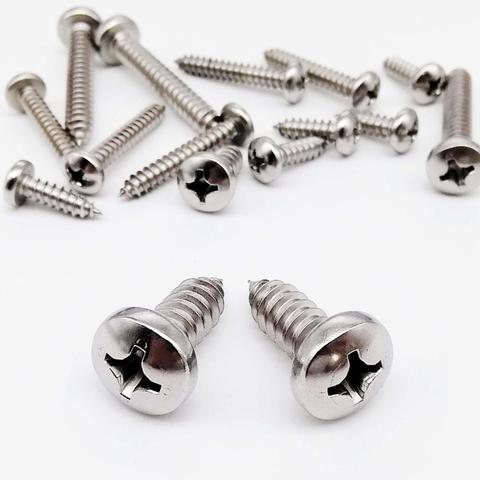 10/50pcs M1 M1.2 M1.4 M1.7 M2.2 M2.6 M3 M4 M5 M6 Mini 304 stainless steel Cross Phillips Pan Round Head Self tapping Wood Screw ► Photo 1/6