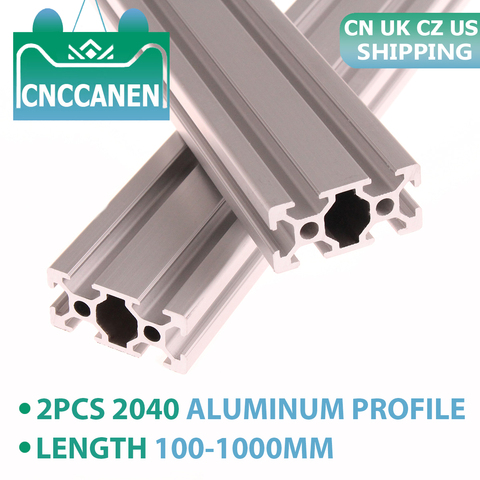 2PCS 2040 Aluminum Profile Extrusion European Standard Linear Rail Aluminum Profile 2040 Extrusion 2040 for CNC 3D Printer Parts ► Photo 1/6