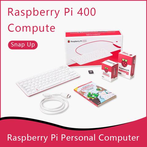 Raspberry Pi 400 Personal Computer Kit Quad-core 64-bit Processor 4GB of RAM WiFi Dual-display Output For 4K ► Photo 1/5