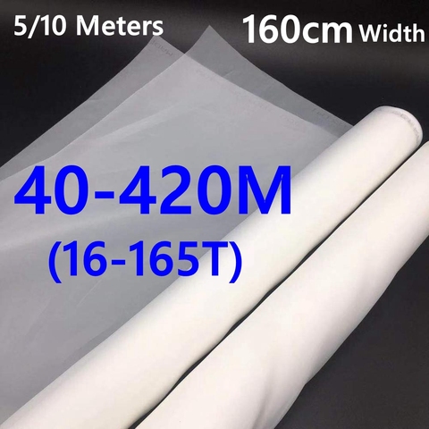 160CM Width 16T-165T Screen Printing Mesh 40-420M White Polyester Silk Screen Printing Mesh Fabric for Printed Circuit Boards ► Photo 1/6