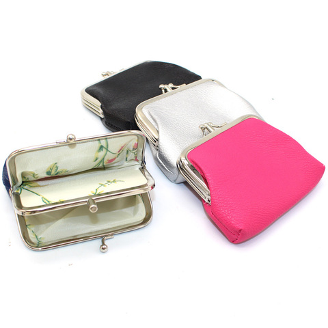 Candy Color Double Layer Coin Purse Women Girls Colorful Simple PU Buckle Wallet Lipstick Portable Money Purse Pocket Bag New ► Photo 1/6