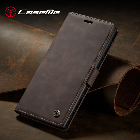 Leather Case for Samsung Galaxy S10 S9 S8 Plus S7 Edge,CaseMe Retro Purse Luxury Magneti Card Holder Wallet Cover for Note 10+ ► Photo 1/6