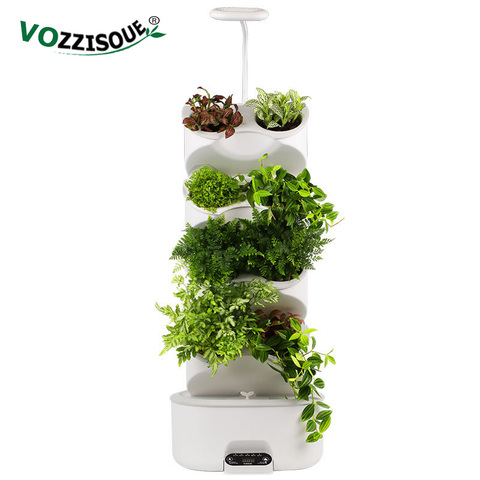 Indoor Garden Smart Self Watering Pot Bonsai Planter Nursery Pots Plastic Flower Pot Hydroponic Kit Vertical Hydroponics System ► Photo 1/6