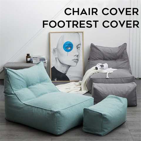 Colors Cotton Linen Square Solid Color, Footrest Sofa Set