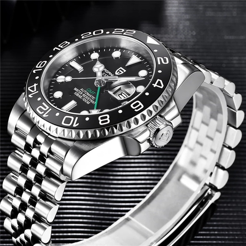 PAGANI DESIGN Men Watches GMT40mm Mechanical Watches Top Brand Sapphire Glass Stainless Steel Waterproof Clock Relogio Masculino ► Photo 1/6