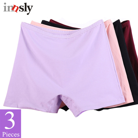 3 Pieces/Pack 6XL Big Size Boyshorts Women Underwear Boxer Female Safety Short Pants Large Size Ladies Cotton Panties ► Photo 1/6