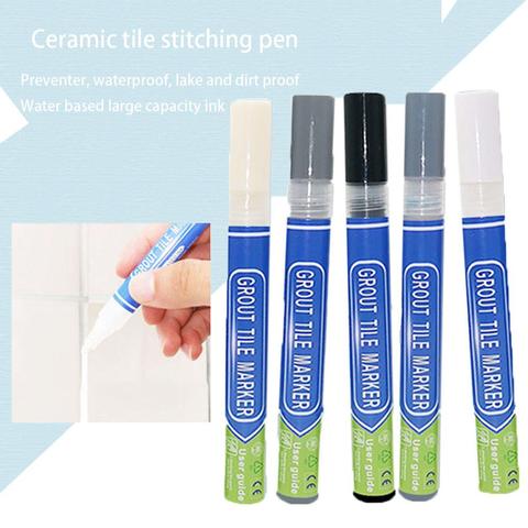 Tile Caulking Marker Multi-type Home Grout Pen Water Resistant Kitchen Bathroom Tile Repair Anti Mould Professional Gray White ► Photo 1/6