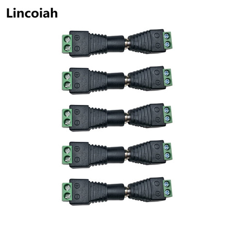 5 Male + 5 Female DC Connector 2.1mm x 5.5mm DC Power Cable Jack Adapter Connector Plug For CCTV Camera LED Strip Light Etc. ► Photo 1/3