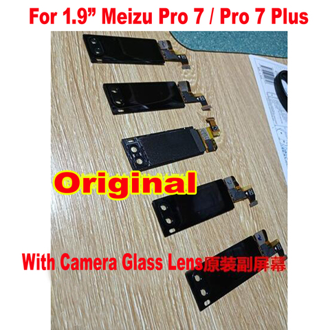100% Original For Meizu Pro 7 Secondary Display Repairs Pro7 Plus Back Fenetre Rear LCD Screen + Camera Frame Glass Lens ► Photo 1/1